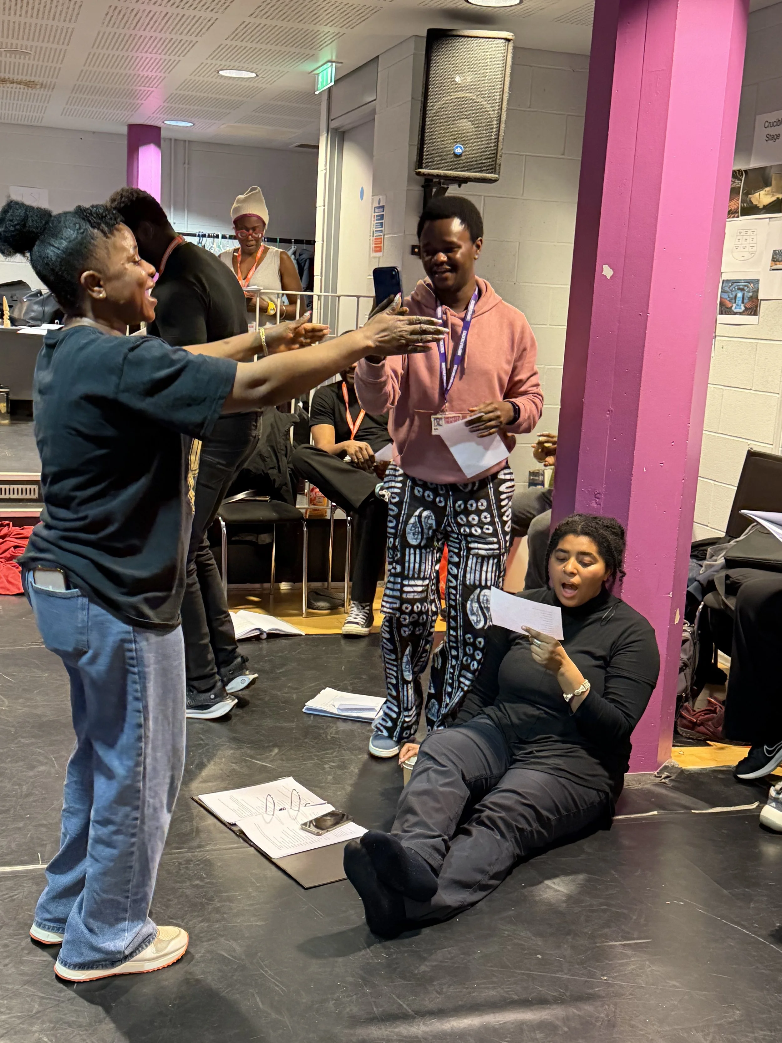 Young performers in rehearsal